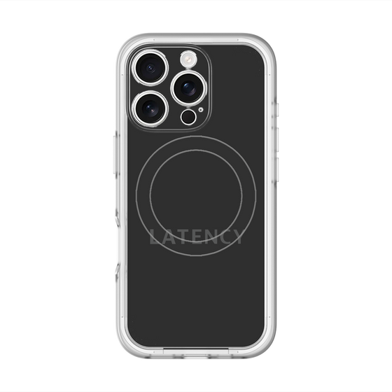 スリムプロテクションプレミアムケース with MagSafe［ LATENCY - Logotype - Black ］