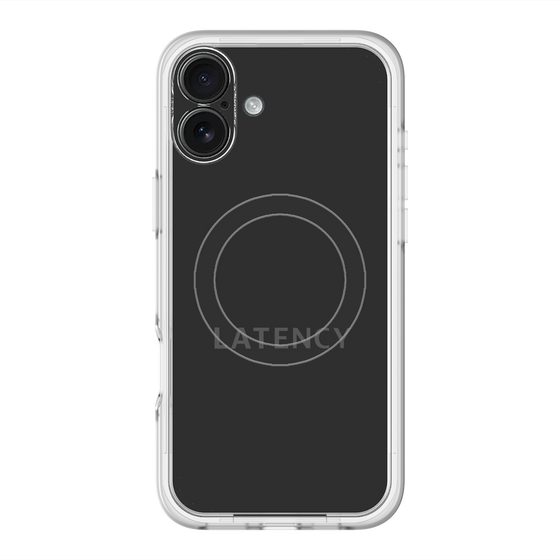 スリムプロテクションプレミアムケース with MagSafe［ LATENCY - Logotype - Black ］