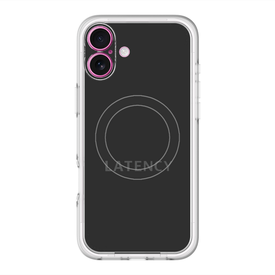 スリムプロテクションプレミアムケース with MagSafe［ LATENCY - Logotype - Black ］