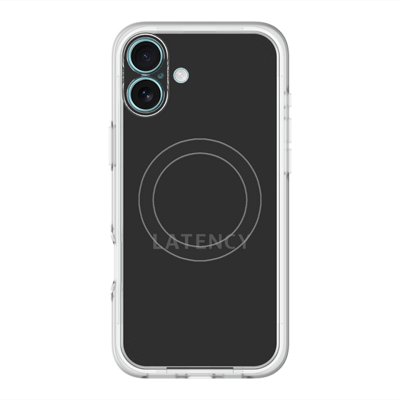 スリムプロテクションプレミアムケース with MagSafe［ LATENCY - Logotype - Black ］