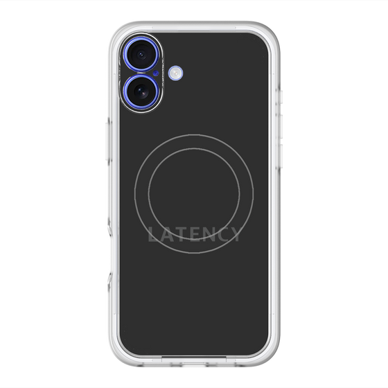 スリムプロテクションプレミアムケース with MagSafe［ LATENCY - Logotype - Black ］
