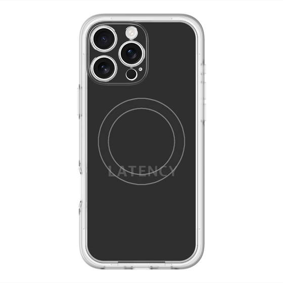 スリムプロテクションプレミアムケース with MagSafe［ LATENCY - Logotype - Black ］