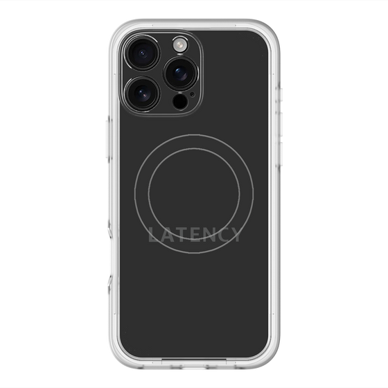 スリムプロテクションプレミアムケース with MagSafe［ LATENCY - Logotype - Black ］