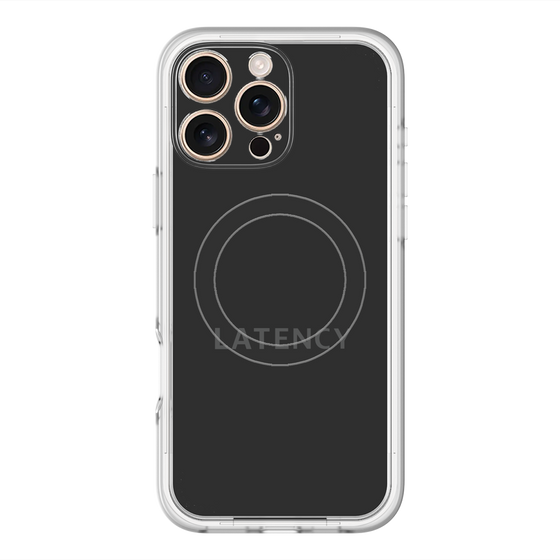 スリムプロテクションプレミアムケース with MagSafe［ LATENCY - Logotype - Black ］