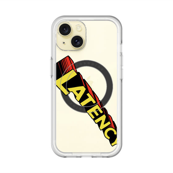 スリムプロテクションプレミアムケース with MagSafe［ LATENCY - Rock logo - Clear ］