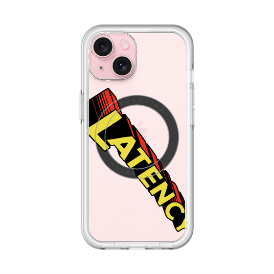 スリムプロテクションプレミアムケース with MagSafe［ LATENCY - Rock logo - Clear ］