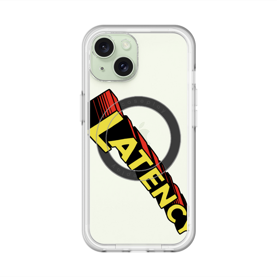 スリムプロテクションプレミアムケース with MagSafe［ LATENCY - Rock logo - Clear ］