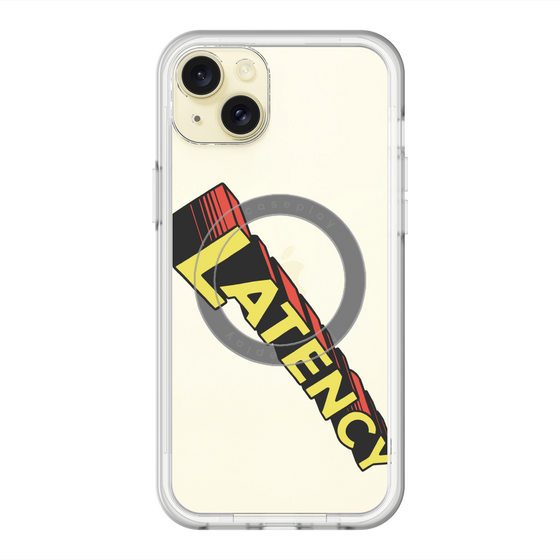 スリムプロテクションプレミアムケース with MagSafe［ LATENCY - Rock logo - Clear ］