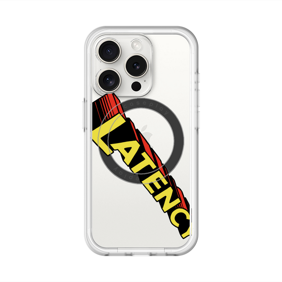 スリムプロテクションプレミアムケース with MagSafe［ LATENCY - Rock logo - Clear ］