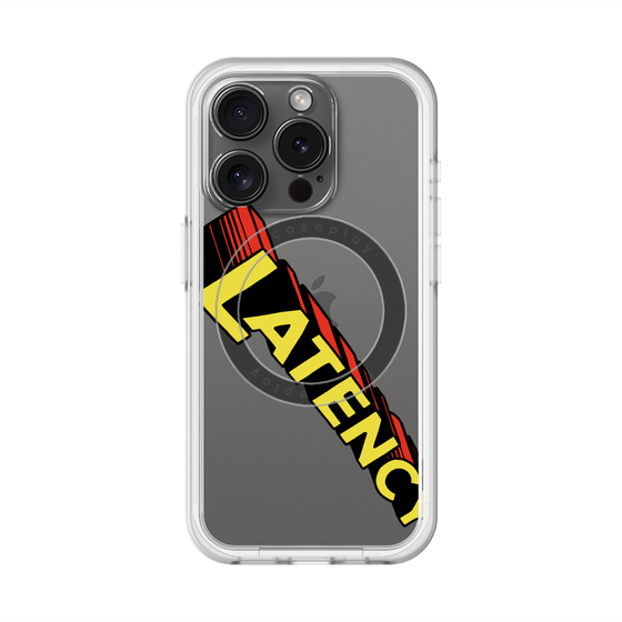 スリムプロテクションプレミアムケース with MagSafe［ LATENCY - Rock logo - Clear ］