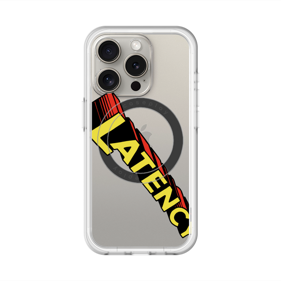 スリムプロテクションプレミアムケース with MagSafe［ LATENCY - Rock logo - Clear ］