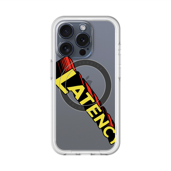 スリムプロテクションプレミアムケース with MagSafe［ LATENCY - Rock logo - Clear ］
