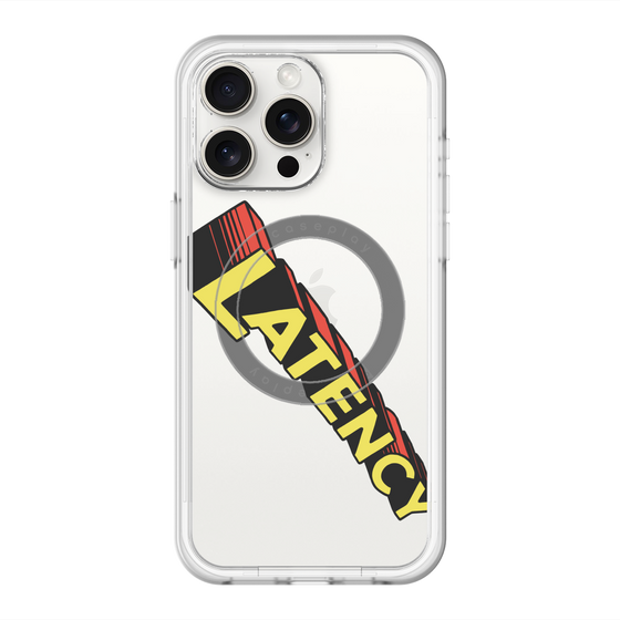 スリムプロテクションプレミアムケース with MagSafe［ LATENCY - Rock logo - Clear ］