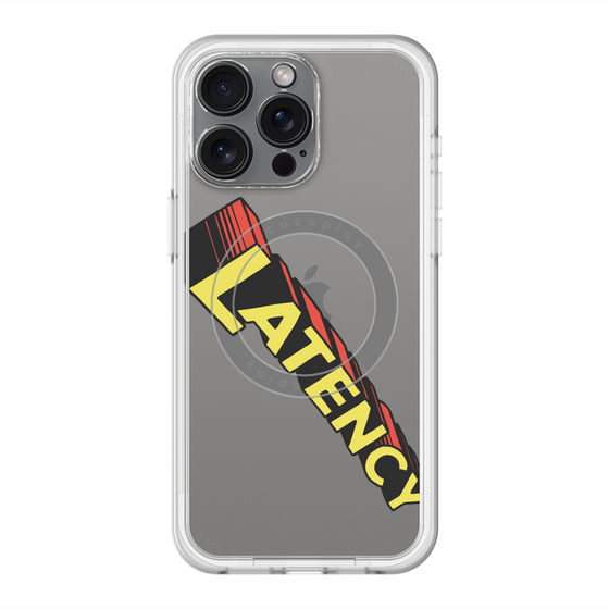 スリムプロテクションプレミアムケース with MagSafe［ LATENCY - Rock logo - Clear ］
