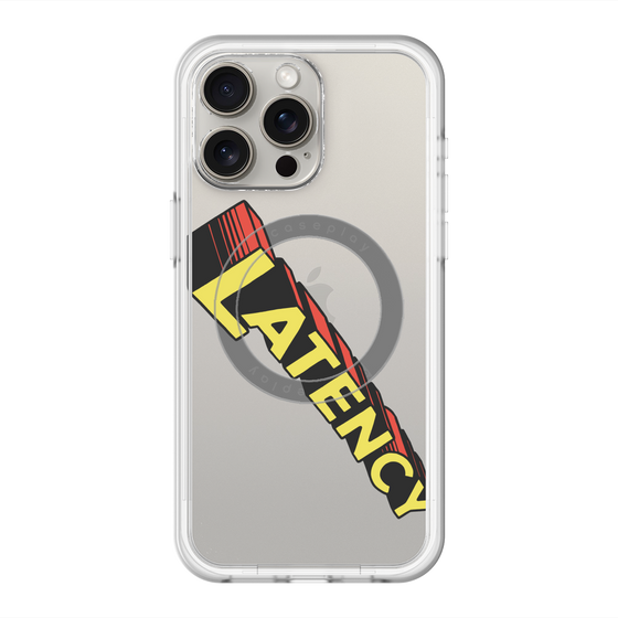 スリムプロテクションプレミアムケース with MagSafe［ LATENCY - Rock logo - Clear ］