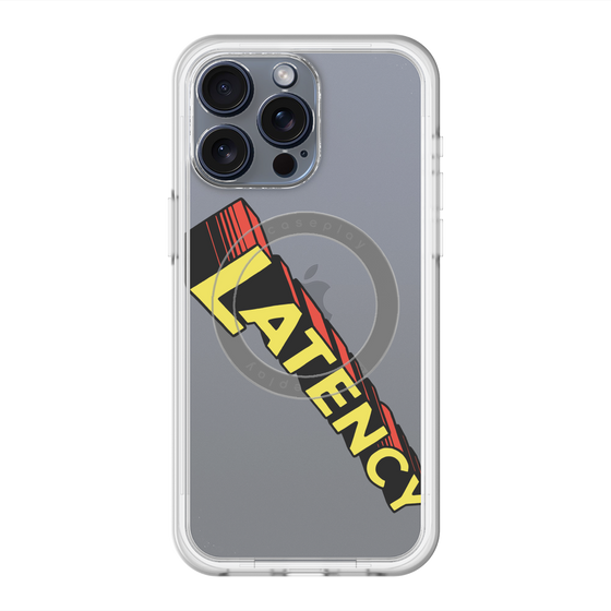 スリムプロテクションプレミアムケース with MagSafe［ LATENCY - Rock logo - Clear ］