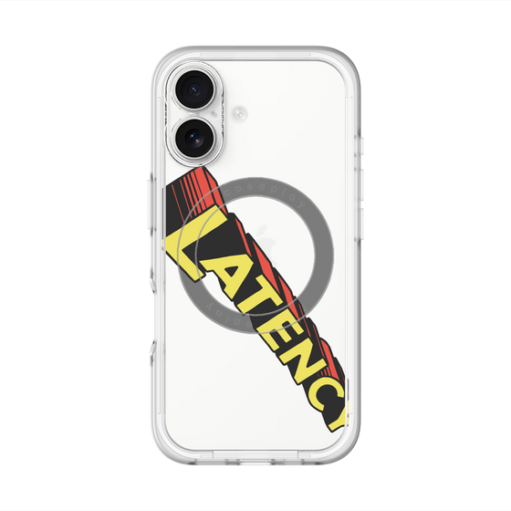 スリムプロテクションプレミアムケース with MagSafe［ LATENCY - Rock logo - Clear ］