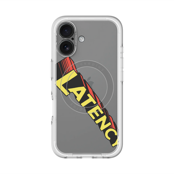 スリムプロテクションプレミアムケース with MagSafe［ LATENCY - Rock logo - Clear ］