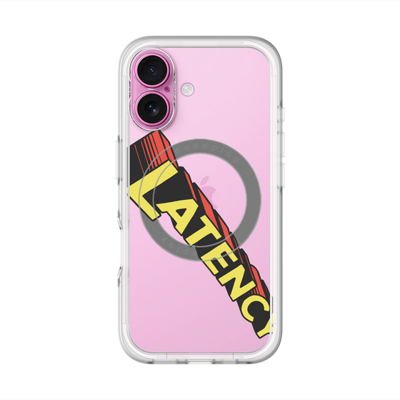 スリムプロテクションプレミアムケース with MagSafe［ LATENCY - Rock logo - Clear ］