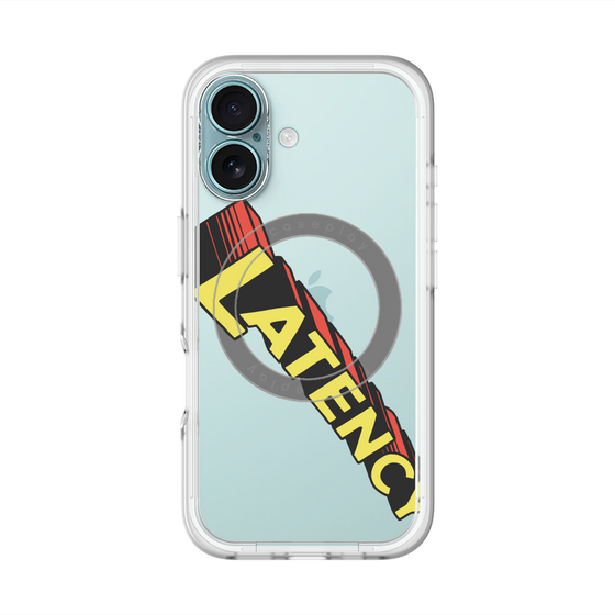 スリムプロテクションプレミアムケース with MagSafe［ LATENCY - Rock logo - Clear ］
