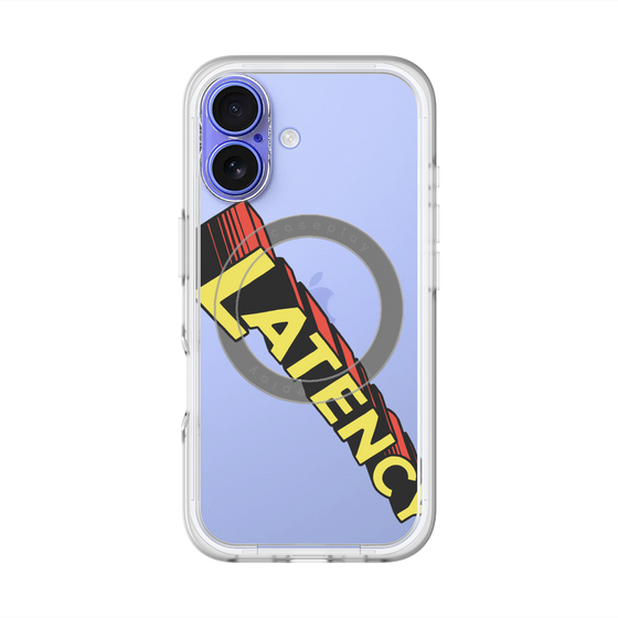スリムプロテクションプレミアムケース with MagSafe［ LATENCY - Rock logo - Clear ］