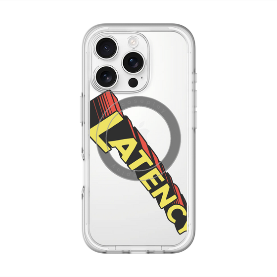 スリムプロテクションプレミアムケース with MagSafe［ LATENCY - Rock logo - Clear ］