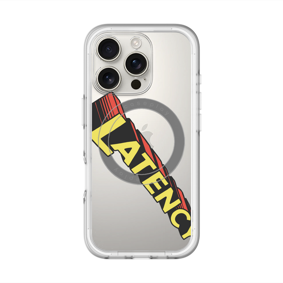 スリムプロテクションプレミアムケース with MagSafe［ LATENCY - Rock logo - Clear ］