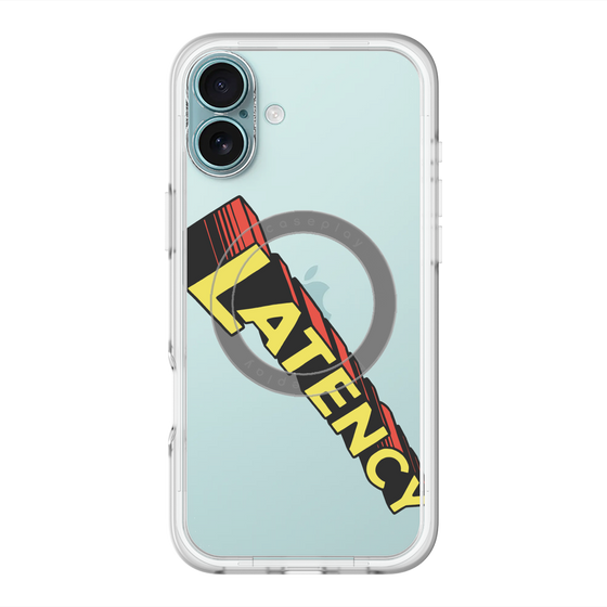 スリムプロテクションプレミアムケース with MagSafe［ LATENCY - Rock logo - Clear ］