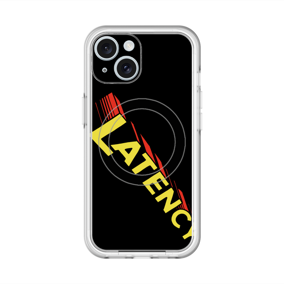 スリムプロテクションプレミアムケース with MagSafe［ LATENCY - Rock logo - Black ］