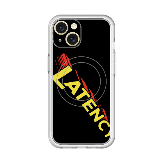 スリムプロテクションプレミアムケース with MagSafe［ LATENCY - Rock logo - Black ］