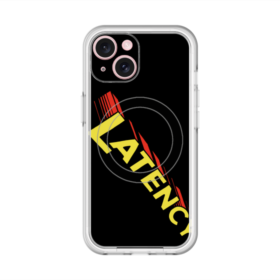 スリムプロテクションプレミアムケース with MagSafe［ LATENCY - Rock logo - Black ］