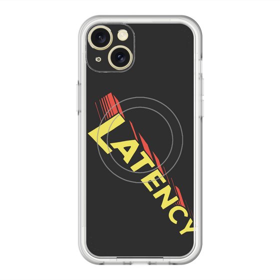 スリムプロテクションプレミアムケース with MagSafe［ LATENCY - Rock logo - Black ］
