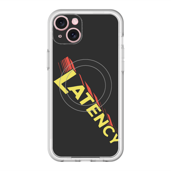 スリムプロテクションプレミアムケース with MagSafe［ LATENCY - Rock logo - Black ］