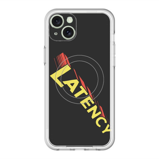 スリムプロテクションプレミアムケース with MagSafe［ LATENCY - Rock logo - Black ］