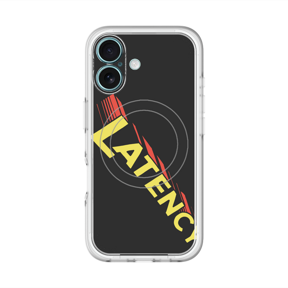 スリムプロテクションプレミアムケース with MagSafe［ LATENCY - Rock logo - Black ］