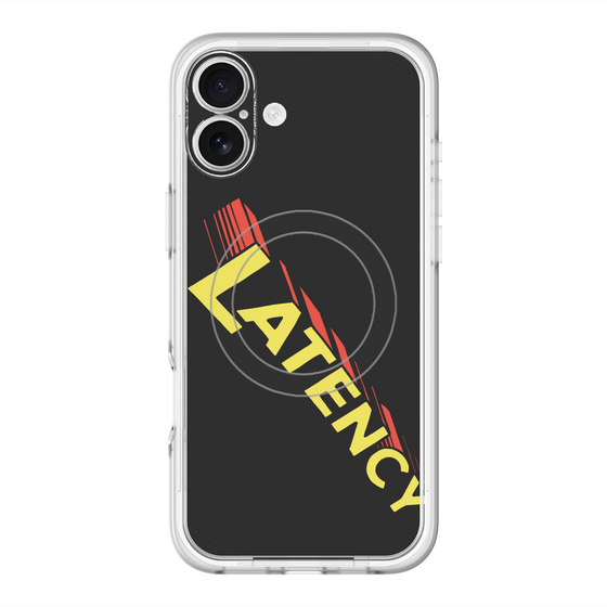 スリムプロテクションプレミアムケース with MagSafe［ LATENCY - Rock logo - Black ］