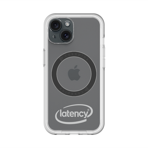 スリムプロテクションプレミアムケース with MagSafe［ LATENCY - Circle logo - Gray ］