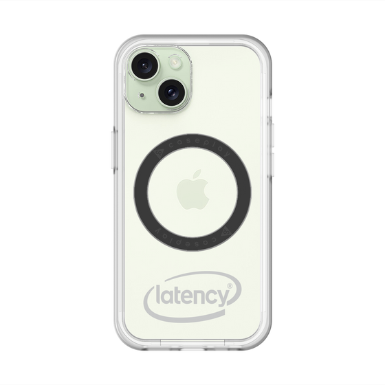 スリムプロテクションプレミアムケース with MagSafe［ LATENCY - Circle logo - Gray ］