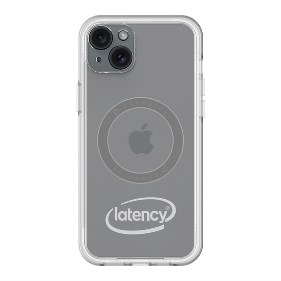スリムプロテクションプレミアムケース with MagSafe［ LATENCY - Circle logo - Gray ］