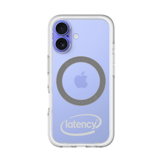 スリムプロテクションプレミアムケース with MagSafe［ LATENCY - Circle logo - Gray ］