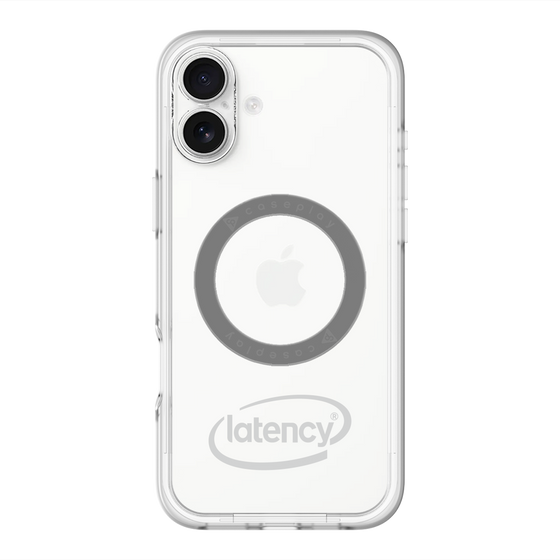 スリムプロテクションプレミアムケース with MagSafe［ LATENCY - Circle logo - Gray ］