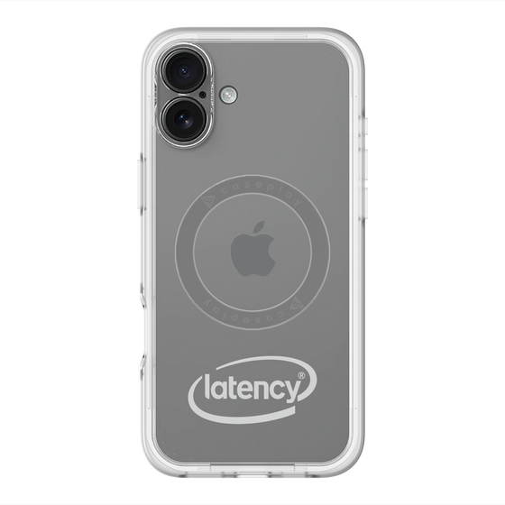 スリムプロテクションプレミアムケース with MagSafe［ LATENCY - Circle logo - Gray ］