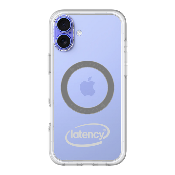 スリムプロテクションプレミアムケース with MagSafe［ LATENCY - Circle logo - Gray ］