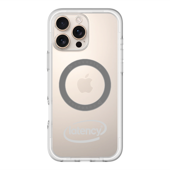 スリムプロテクションプレミアムケース with MagSafe［ LATENCY - Circle logo - Gray ］