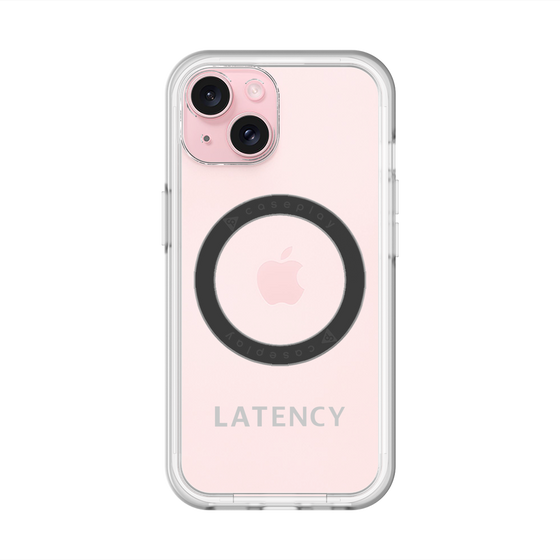 スリムプロテクションプレミアムケース with MagSafe［ LATENCY - Logotype - Gray ］