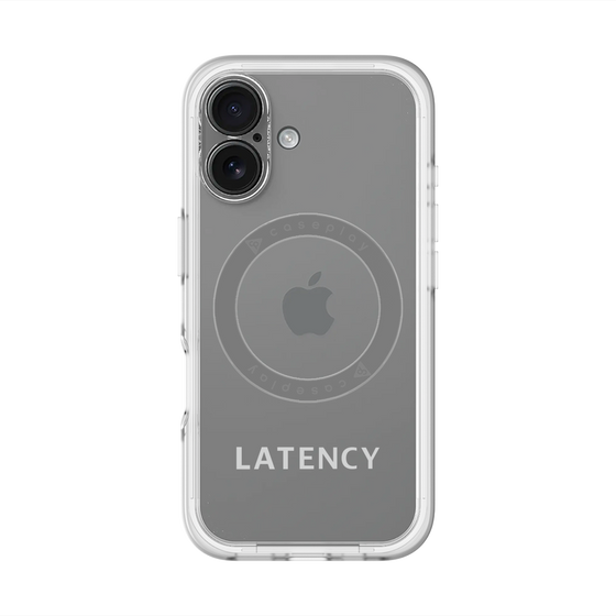 スリムプロテクションプレミアムケース with MagSafe［ LATENCY - Logotype - Gray ］