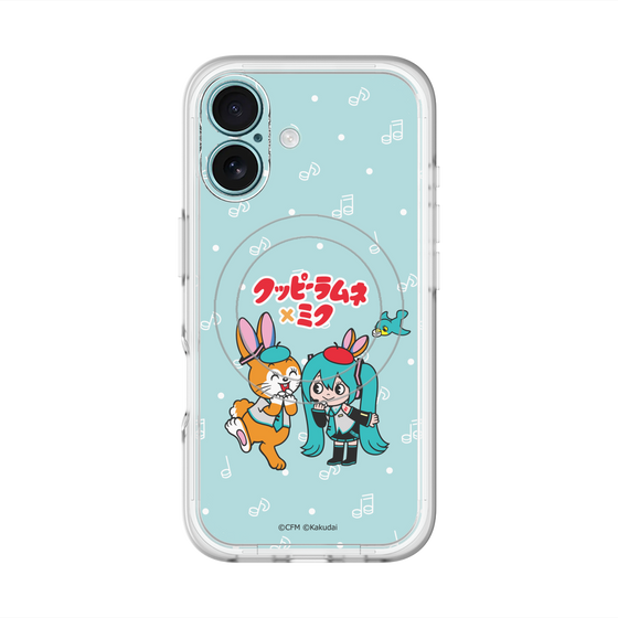 スリムプロテクションプレミアムケース with MagSafe［ 初音ミク×クッピーラムネ - 初音ミク×クッピー - デフォルメイラスト ］