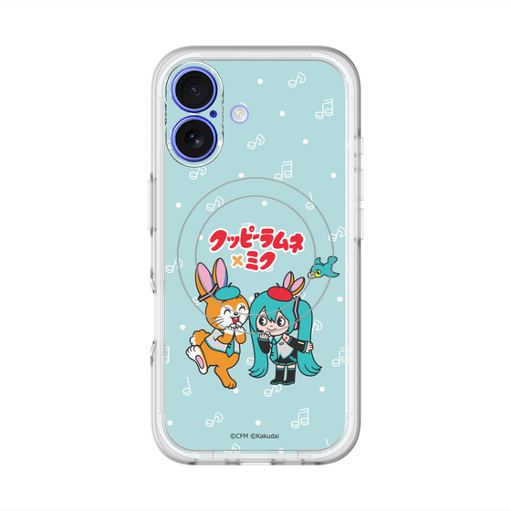 スリムプロテクションプレミアムケース with MagSafe［ 初音ミク×クッピーラムネ - 初音ミク×クッピー - デフォルメイラスト ］