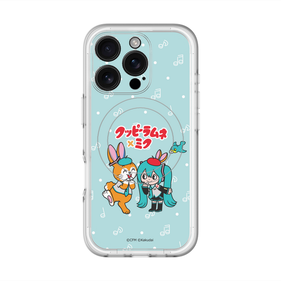 スリムプロテクションプレミアムケース with MagSafe［ 初音ミク×クッピーラムネ - 初音ミク×クッピー - デフォルメイラスト ］