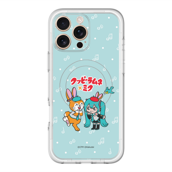 スリムプロテクションプレミアムケース with MagSafe［ 初音ミク×クッピーラムネ - 初音ミク×クッピー - デフォルメイラスト ］